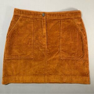 GAP Corduroy Mini Skirt; Neutral Tan/Brown - Womens 6